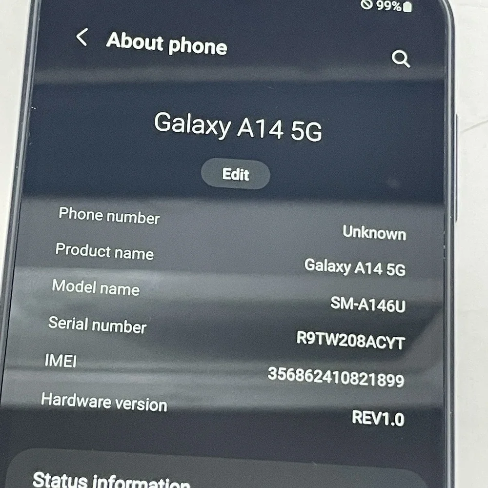 SAMSUNG A14 5G SM-A146U Galaxy 64gb Black *Spectrum Locked* for Parts or Repair